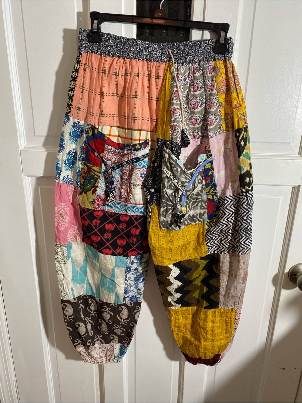 Patchwork Boho Harem Pants in Multicolor